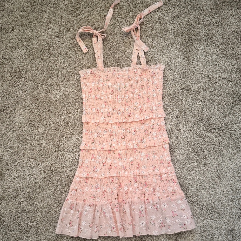 NEW KATIE J NYC girl's evan dress in floral PINK - NWOT